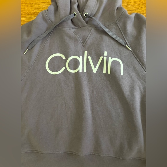 Calvin Klein Performance Hoodie Women’s XL Purple High Low Hem Logo Athletic Top - Picture 4 of 8